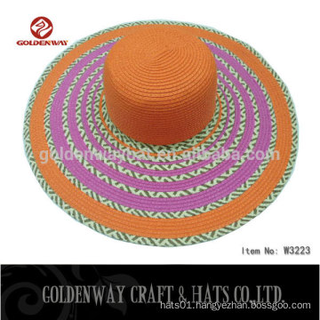 2015 new fashion ladies straw sun hat to decorate